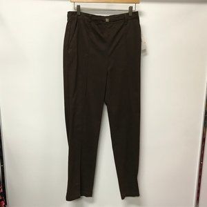 NWT Capagallo Brown Pull On Stretch 2 Pocket Pants
